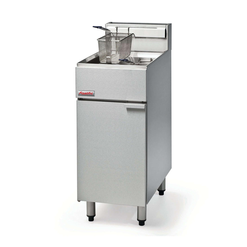 Blue Seal Commercial Fastfri Single Tank Twin Basket Free Standing FF18 Deep Fat Fryer