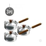 Klassic Aluminium Saucepan With Lid 22,24,26cm