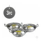 Klassic Round Wok Karahi Set 28-30-32cm
