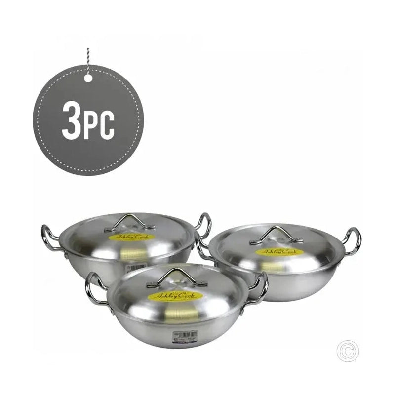 Klassic Round Wok Karahi Set 28-30-32cm