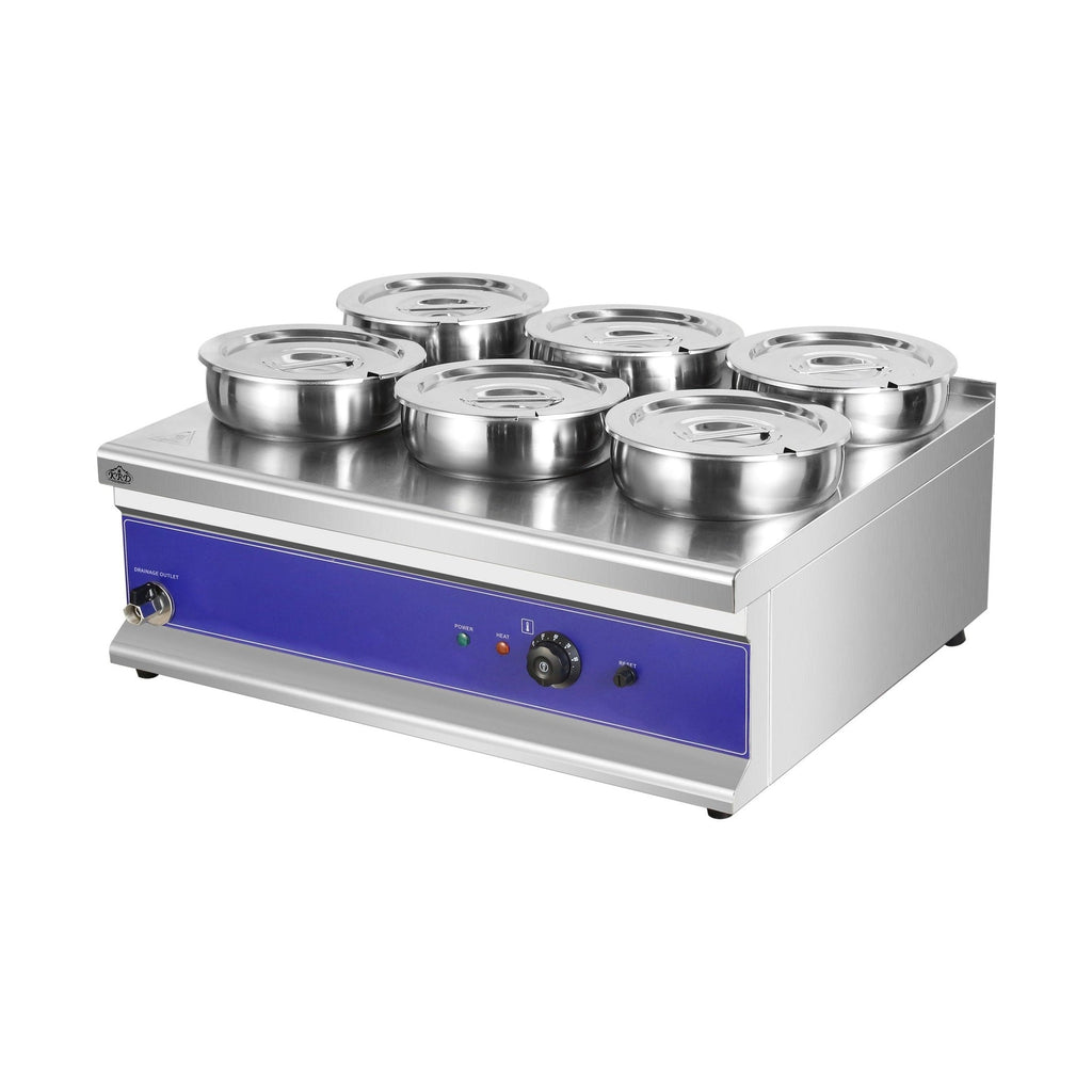 KRD 6 Round Pot Bain Marie 6x 7ltr with Drain Tap BM6TT
