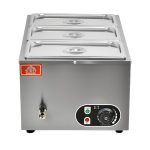 KRD Electric Bain Marie With 3x1/3GN Pans And Lids Countertop KRB-3V