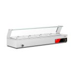 KRD Glass Display Bain Marie 1220mm 4 x GN1/2 Countertop M204