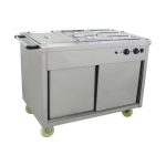 KRD Mobile Bain Marie Hot Cupboard 1215mm GN Pan Top YH3W1