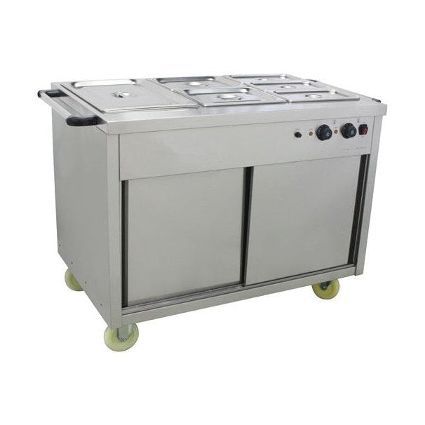 KRD Mobile Bain Marie Hot Cupboard 1215mm GN Pan Top YH3W1