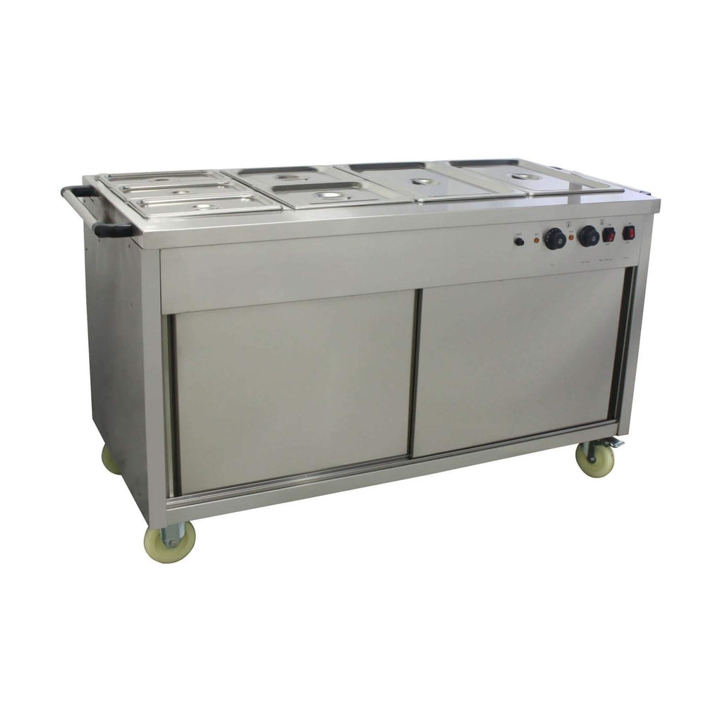 KRD Mobile Bain Marie Hot Cupboard 4x GN1/1 Capacity 1540mm YH4W1