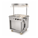 KRD Mobile Bain Marie Hot Cupboard 775mm Heated Sneeze Guard YH2W