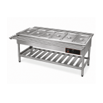 KRD Mobile Bain Marie Service Counter 2000mm 6 x GN1/1 BM6T