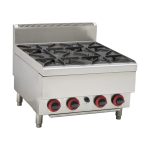 KRD Professional Gas Hotplate Cooker 4 Burners 24kW Countertop 6GTR4