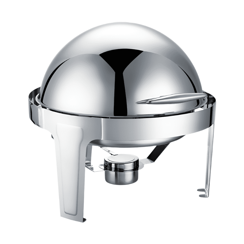 KRD Round Roll Top Chafing Dish 6L Stainless Steel DTC1101