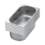 Stainless Steel Gastronorm Tray GN 1/3 Depth 100mm (Pack of 6)